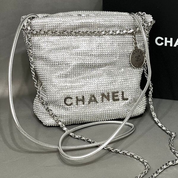 Сумка Chanel 22 женский кожа графитовый 120311