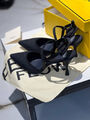Туфли Fendi женский текстиль черный 105125-2