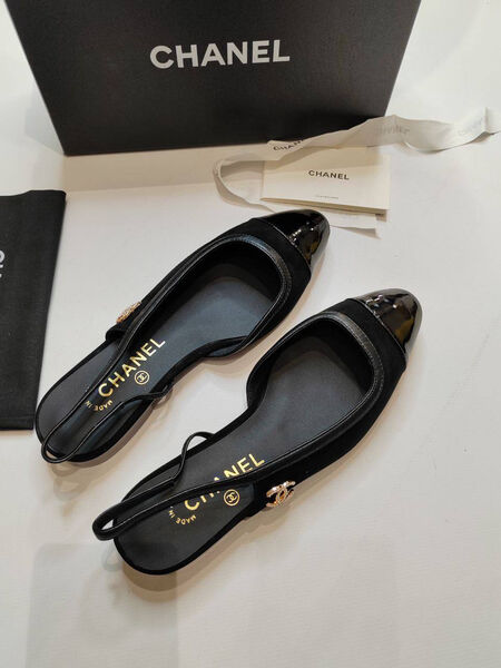 Туфли Chanel женский кожа черный 170064-2