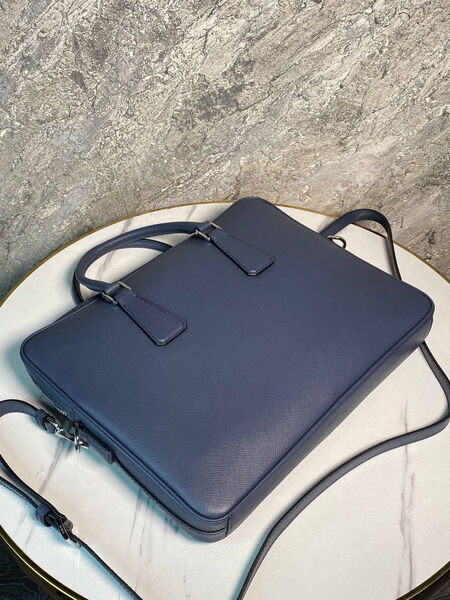 Мужской портфель Prada мужской кожа синий 170379-8