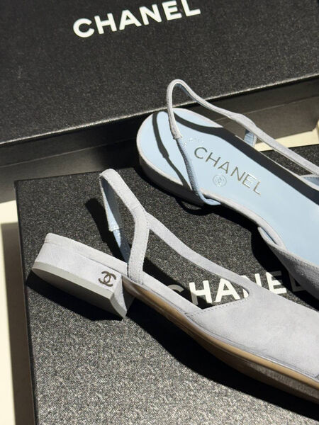Туфли Chanel женский замша графитовый 181886-3