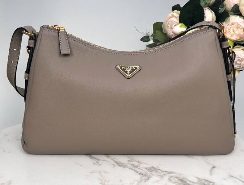 Сумка Prada женский кожа графитовый 159142