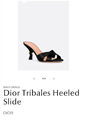 Шлепки Christian Dior женский ткань черный 181506-2