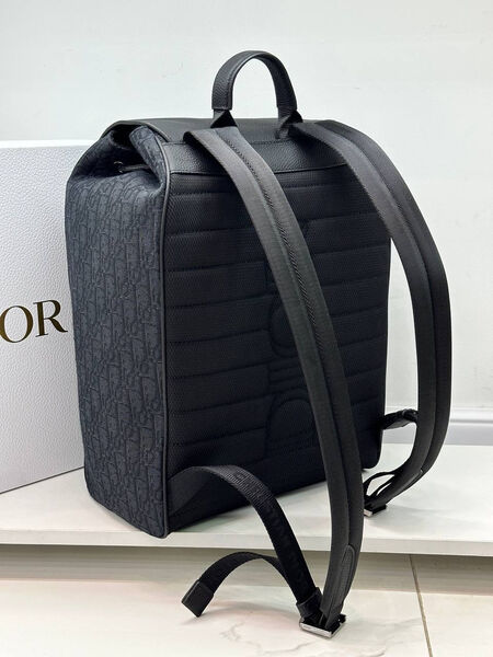 Мужской рюкзак Christian Dior мужской кожа черный 167104-2
