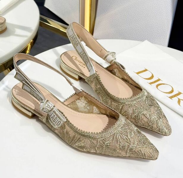 Туфли Christian Dior женский сетка бежевый 190969