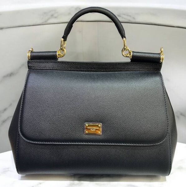 Сумка Dolce & Gabbana женский кожа,канва черный,серебристый 156589