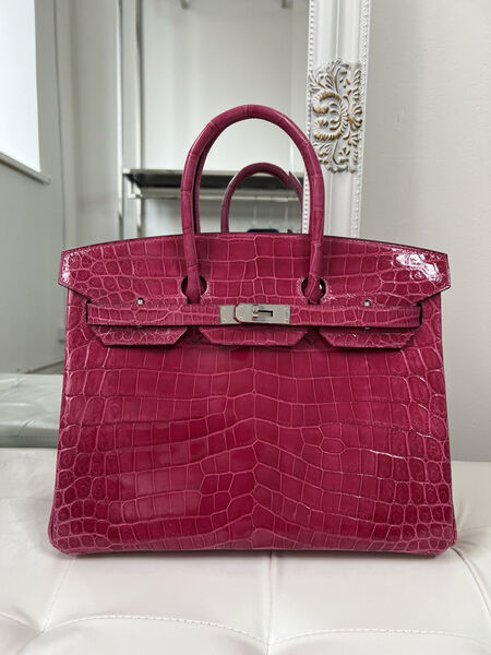 Сумка Hermès Birkin 35 женский кожа бордовый 140347-4