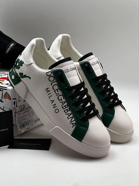 Мужские кеды Dolce&Gabbana мужской кожа белый 131250-7