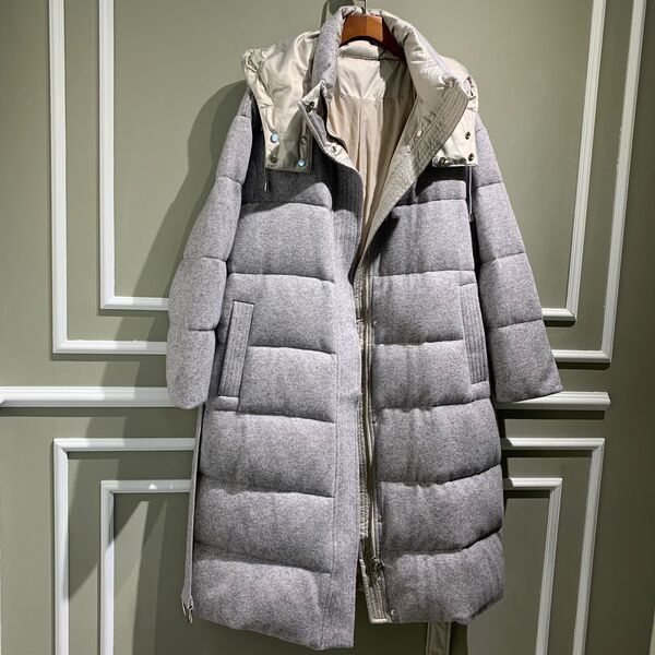 Пуховик Brunello Cucinelli женский графитовый 62296-2
