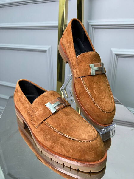 Лоферы Hermès женский замша 106939-2