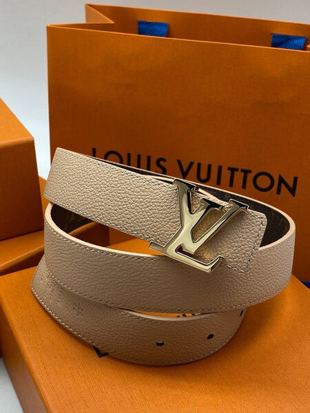 Женский ремень Louis Vuitton женский кожа бежевый 139070-4