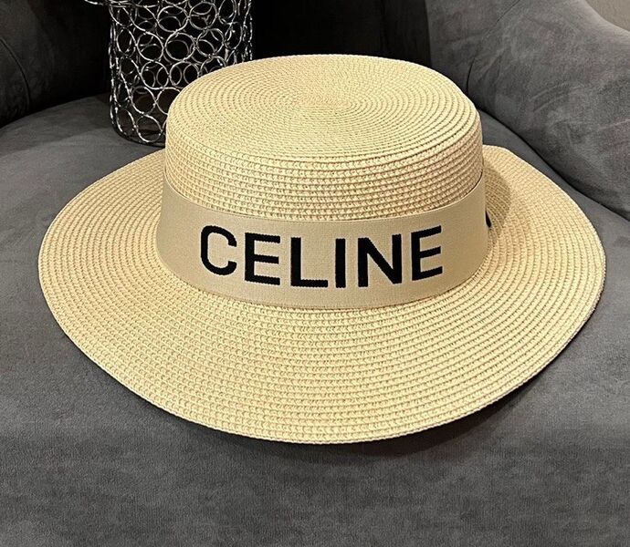 Шляпа Celine женский солома бежевый 118635