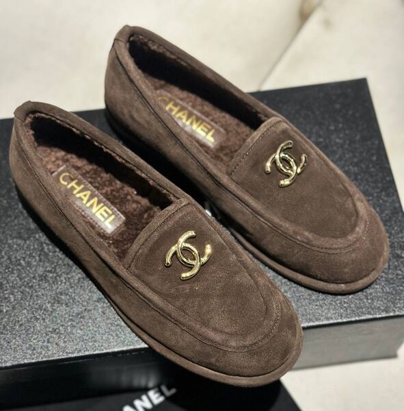 Лоферы Chanel женский замша 166956