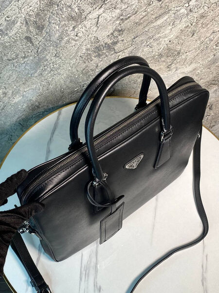 Мужской портфель Prada мужской кожа черный 170381-7