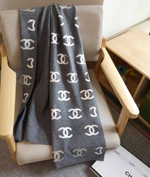 Шарф Chanel женский кашемир графитовый 169049