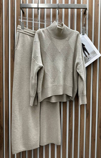 Костюм Brunello Cucinelli женский бежевый 167074-3