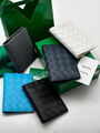 Мужская обложка на паспорт Bottega Veneta мужской кожа бирюзовый 115717-7