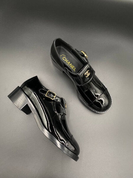 Лоферы Chanel женский кожа черный 129257-4