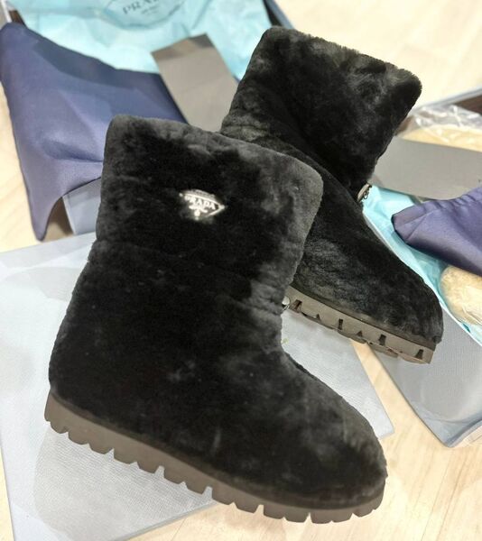 Угги валенки Prada женский черный,коричневый 133285