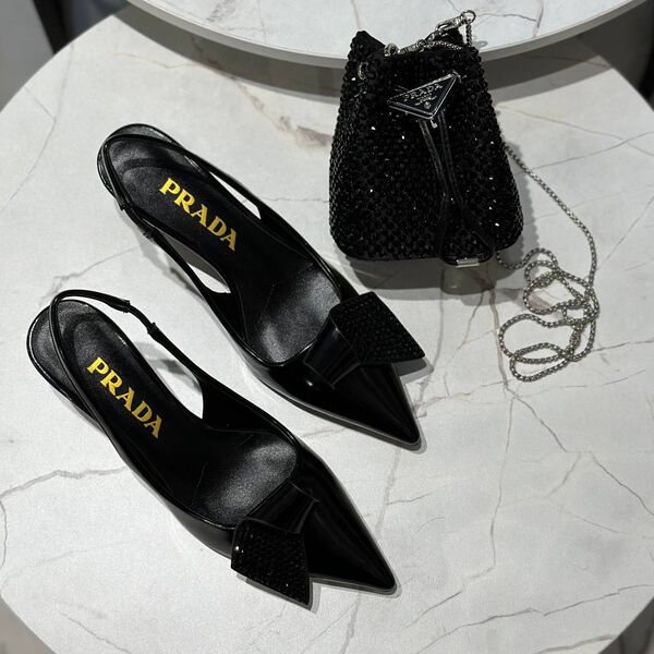Туфли Prada женский кожа черный 138734-5