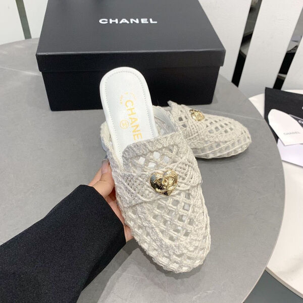 Сабо Chanel женский белый 114018-3