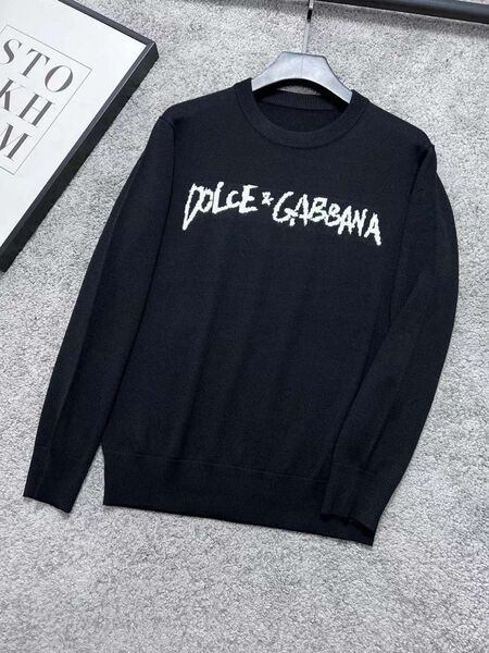 Мужской свитер Dolce&Gabbana мужской вязаная ткань черный 126780-8