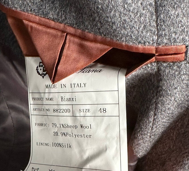Мужской пиджак Loro Piana мужской графитовый 130624-5