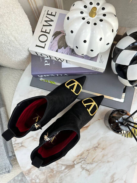 Ботильоны Valentino женский замша черный 13343-7