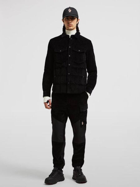 Мужская куртка Moncler мужской вельвет черный 200521-2