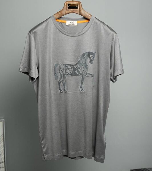 Мужская футболка Hermès мужской графитовый 155415
