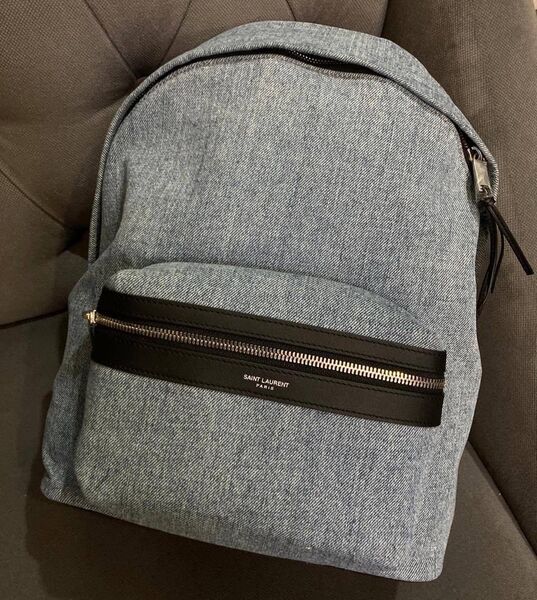 Рюкзак Saint Laurent женский текстиль графитовый 100065
