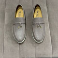 Лоферы Loro Piana женский кожа графитовый 109281-2