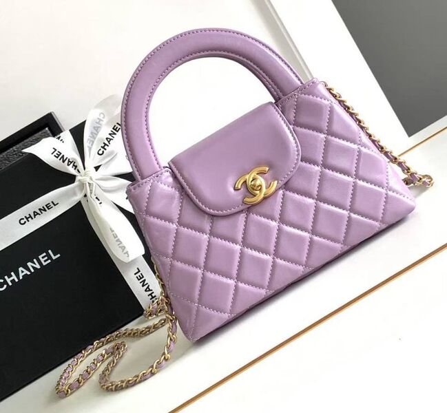 Сумка Chanel женский кожа фиолетовый 198066
