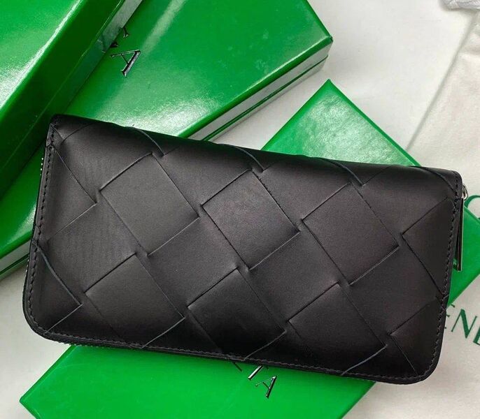 Кошелек Bottega Veneta мужской кожа черный 31710