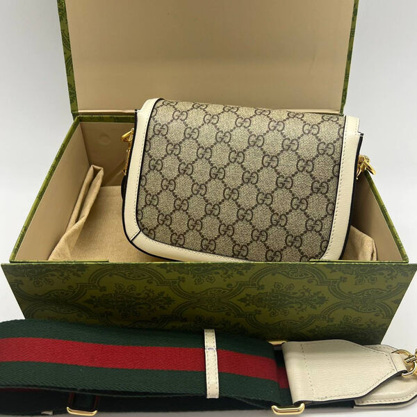 Сумка Gucci женский канва бежевый 125985-3
