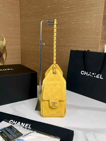 Сумка Chanel женский замша желтый s8384612-1-6