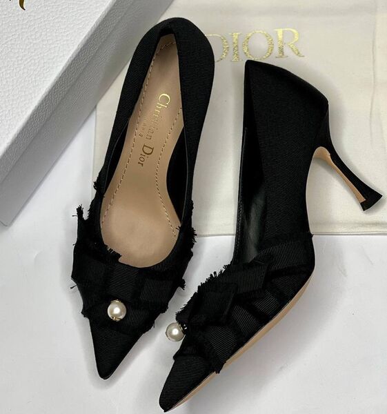 Туфли Christian Dior женский текстиль черный 150490