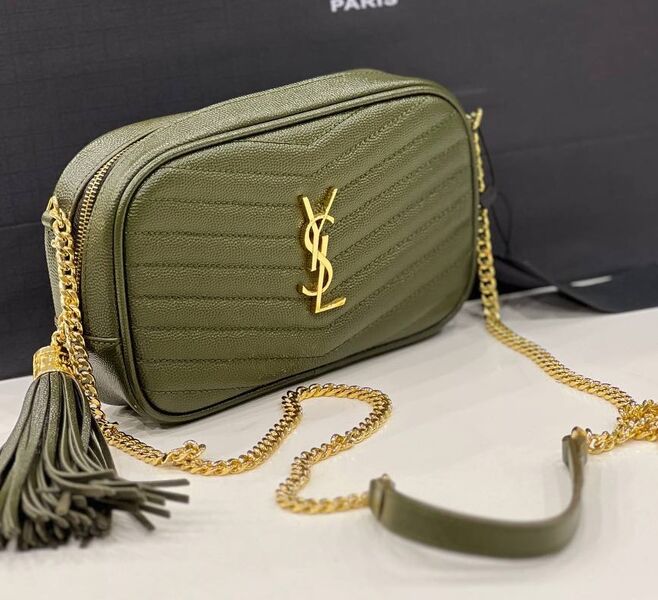 Сумка Saint Laurent женский кожа болотный 131511