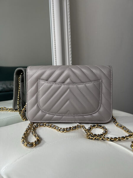Сумка Chanel Mini женский кожа графитовый 143085-2