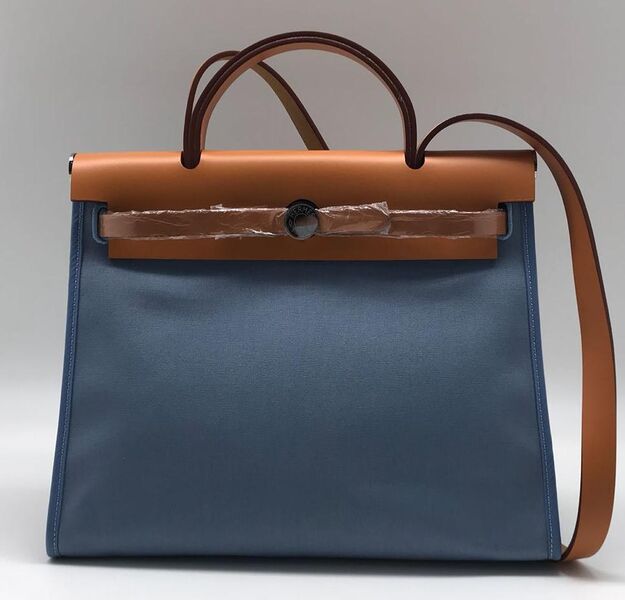 Сумка Hermèsherbag Zip женский кожа бирюзовый 75482