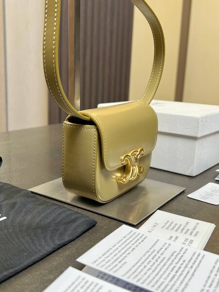 Сумка Celine женский кожа хаки e6931137-1-7