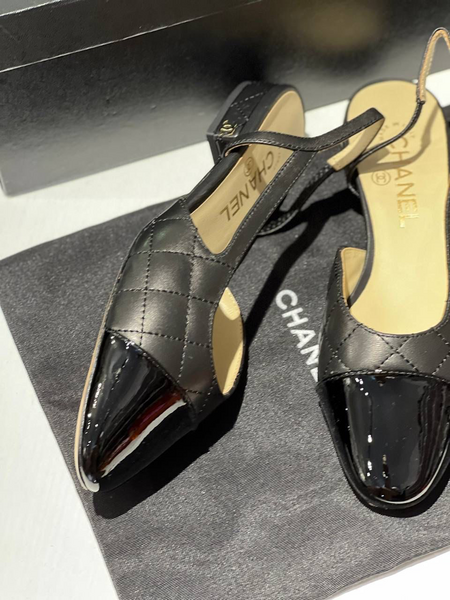 Туфли Chanel женский кожа черный 79655-3