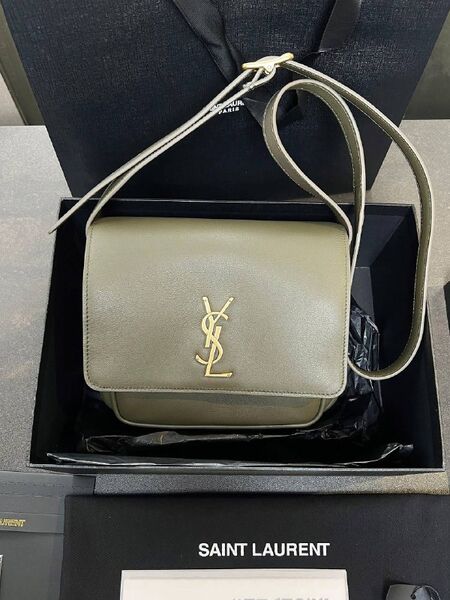 Cумка Saint Laurent женский кожа хаки c0374929-1-2