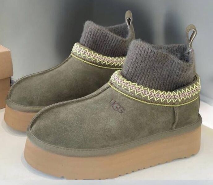 Угги Ugg Tazz Platform женский замша болотный 168638