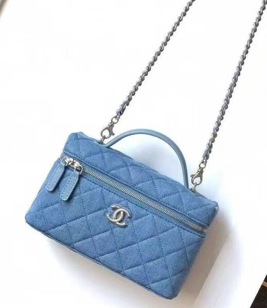 Сумка Chanel женский текстиль бирюзовый 182010