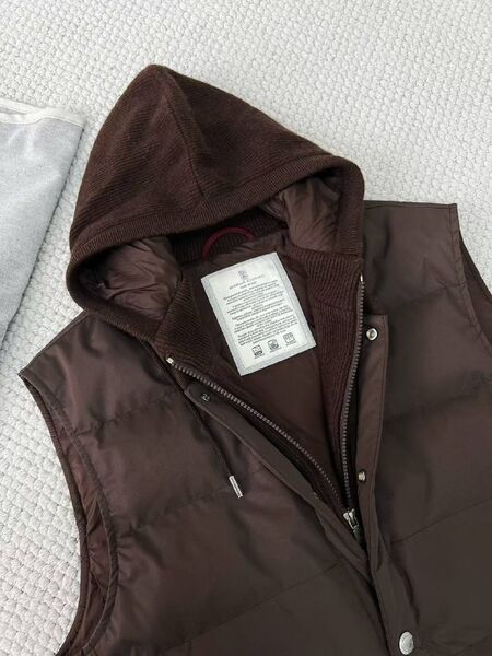 Мужской жилет Brunello Cucinelli мужской коричневый i7852179-1-2