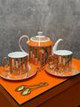 Чайный набор Hermès фарфор оранжевый t3694003-1-3