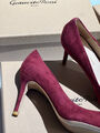 Туфли Gianvito Rossi женский замша бордовый 165075-2