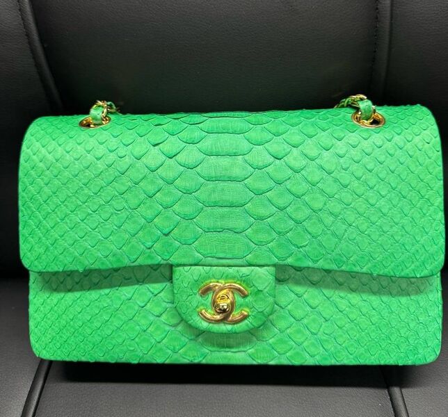 Сумка Chanel 2.55 женский кожа болотный 185181