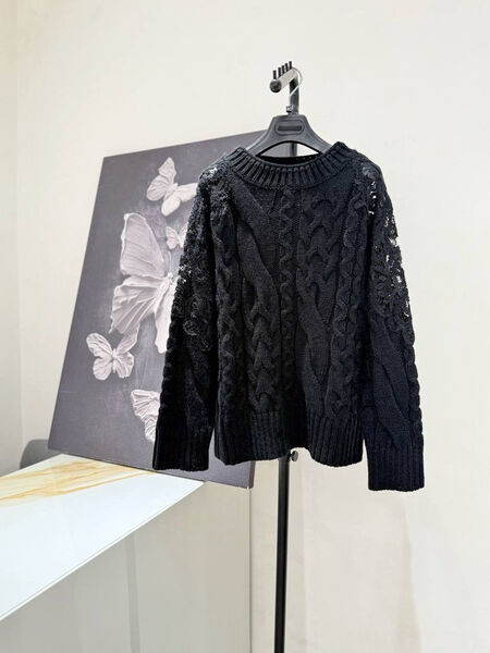 Свитер Ermanno Scervino женский вязаная ткань черный 201294-2